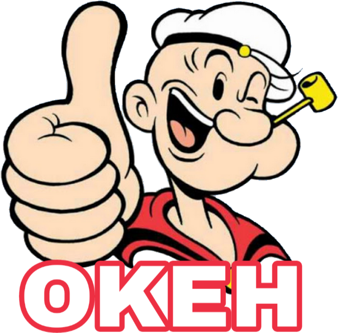 Popeye Thumbs Up Approval PNG Image