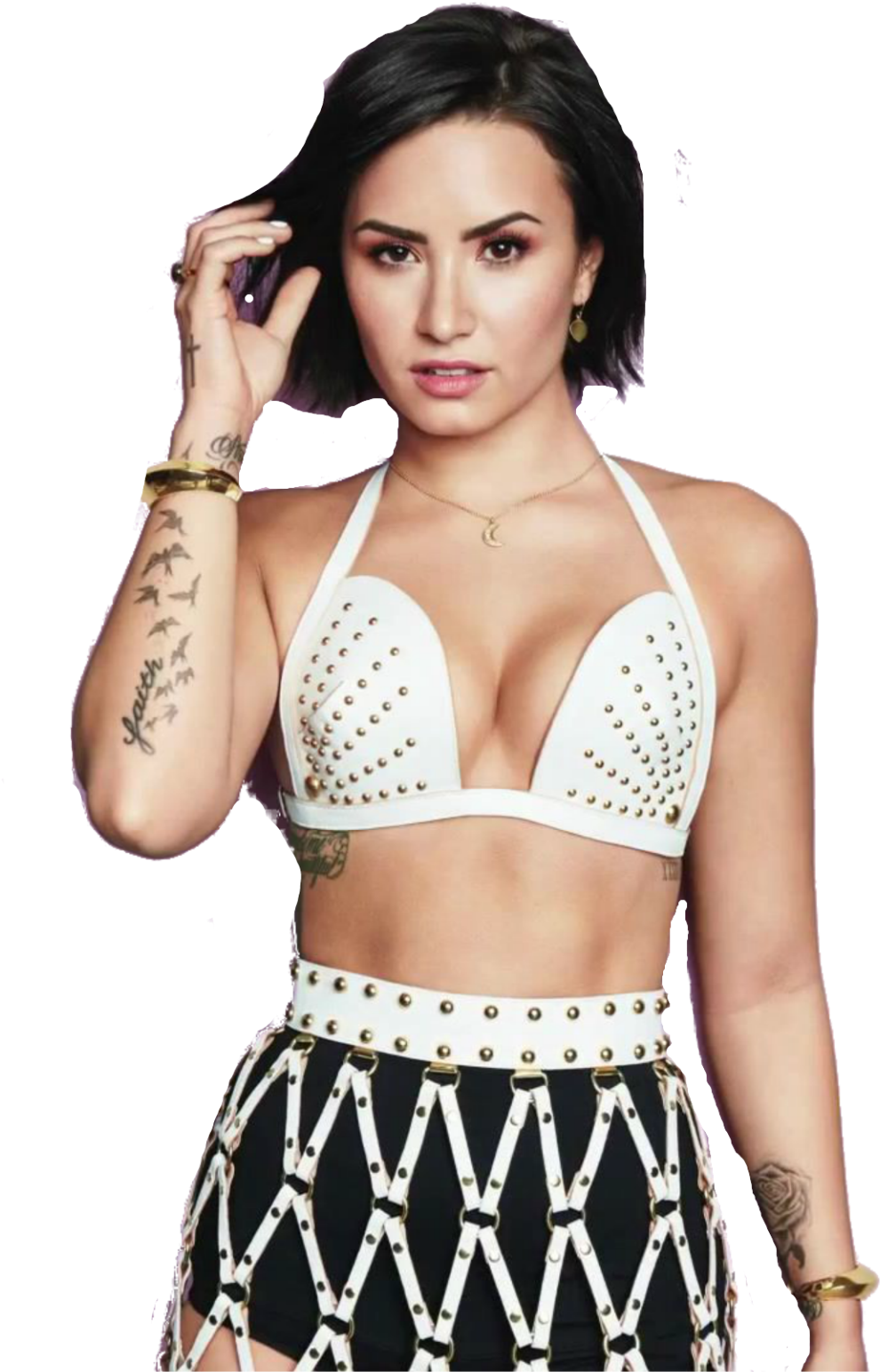 Popstar_in_ Studded_ Outfit.png PNG Image