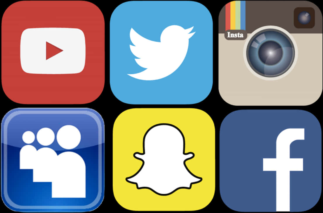 Popular Social Media Icons PNG Image