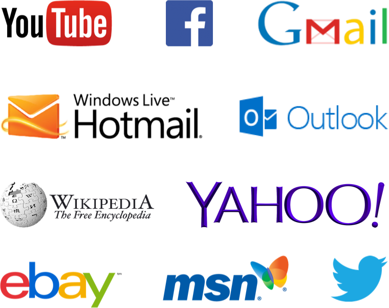 Popular Web Services Logos PNG Image