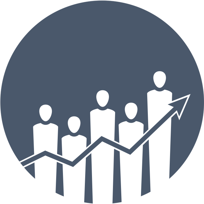 Population Growth Graph Icon PNG Image