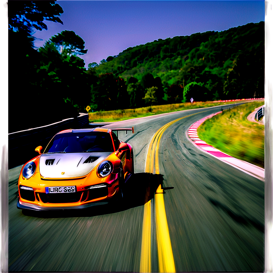 Porsche 911 Gt3 Rs In Action Png Swp PNG Image