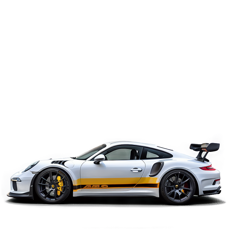 Porsche 911 Gt3 Rs With Racing Stripes Png 06292024 PNG Image