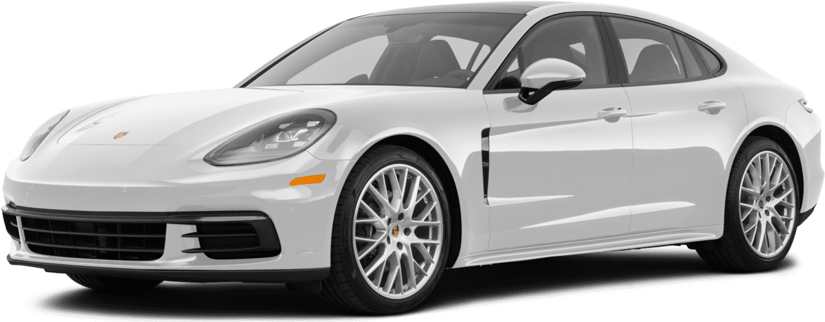 Porsche Panamera White Side View PNG Image