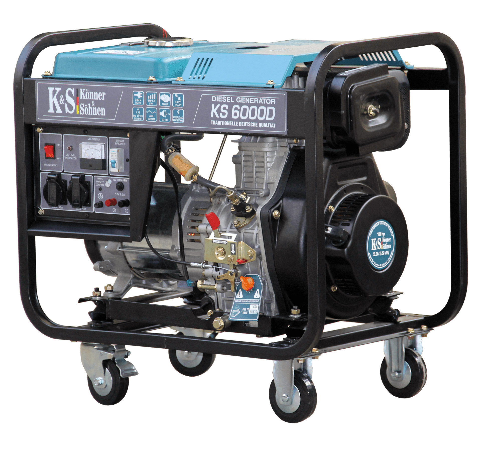 Portable Diesel Generator K S6000 D PNG Image