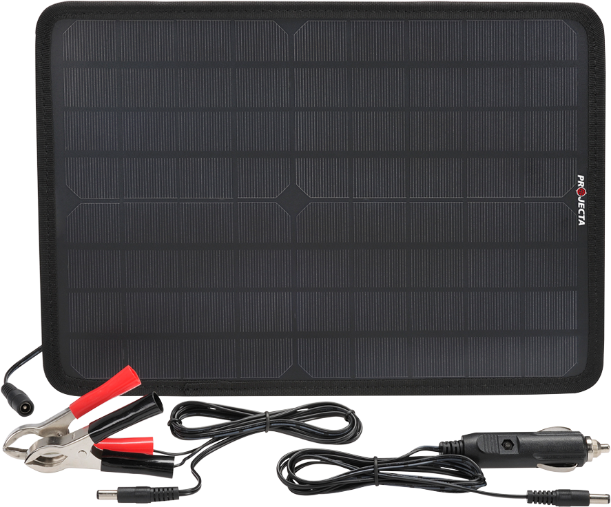 Portable Solar Panelwith Clipsand Car Adapter PNG Image