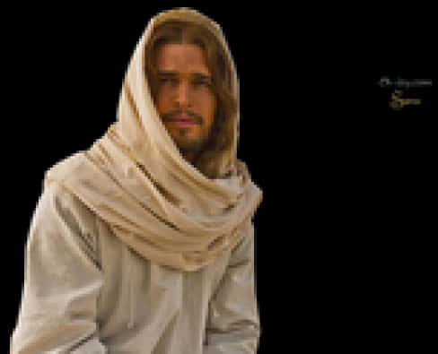 Portrayalof Jesusin White Robe PNG Image