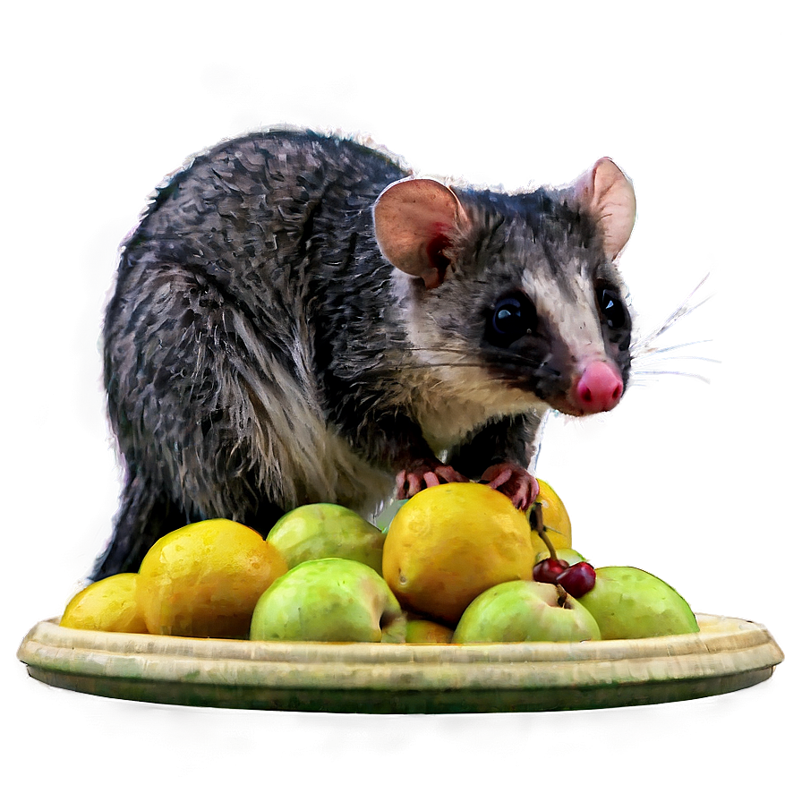 Possum Eating Fruit Png 06112024 PNG Image