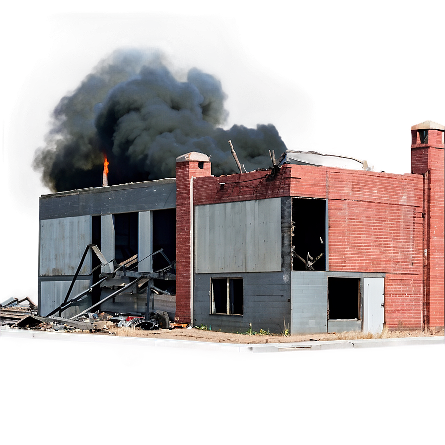 Post-fire Building Scene Png 06212024 PNG Image