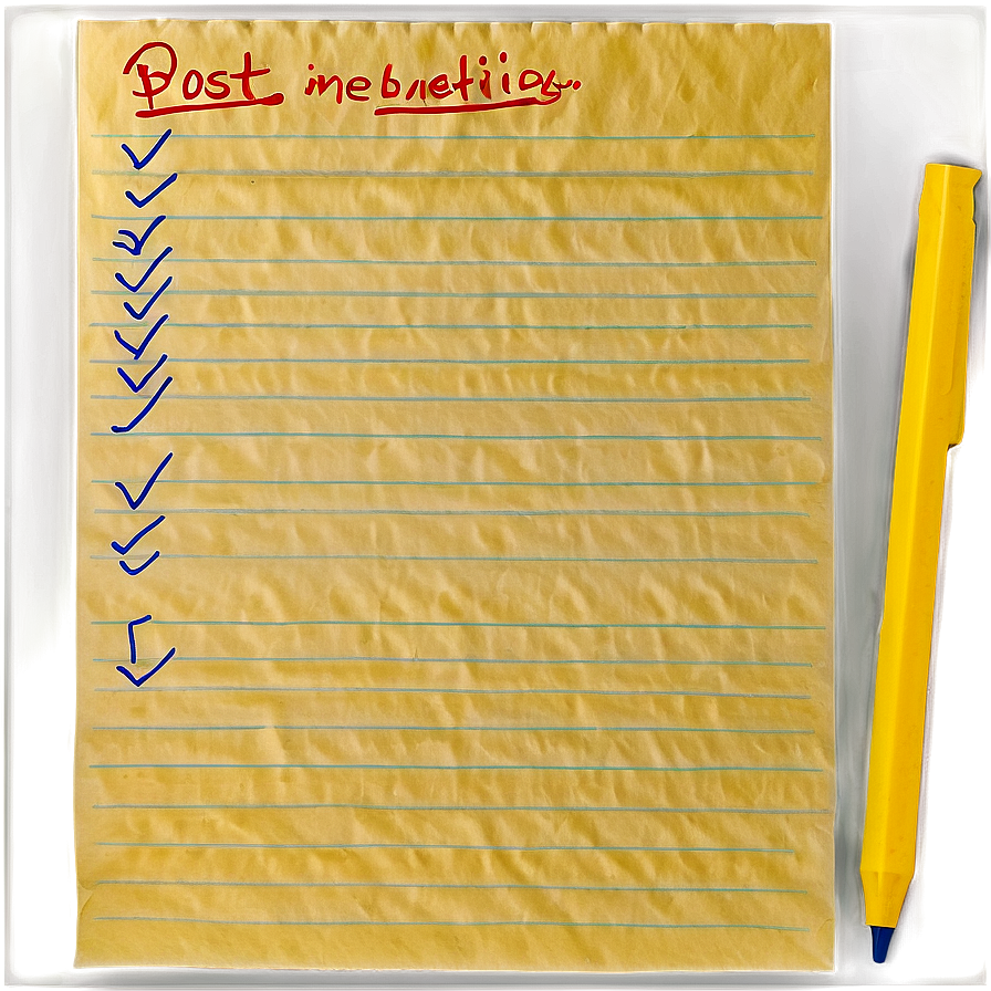 Post It Meeting Notes Png Bnx PNG Image