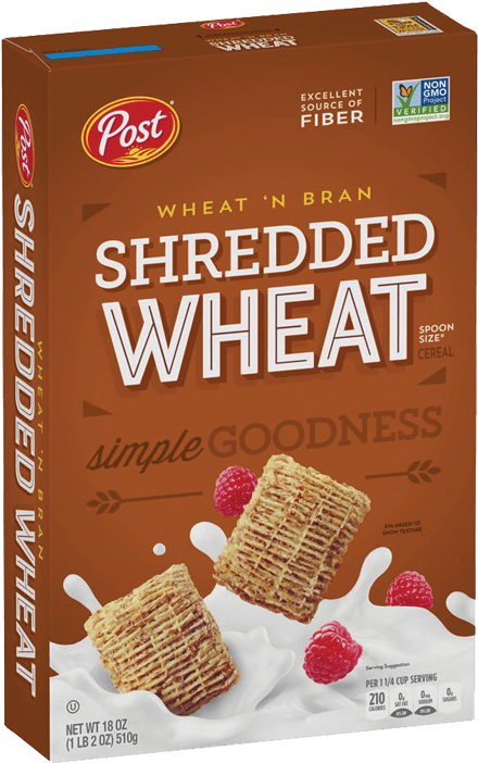 Post Shredded Wheat Cereal Box PNG Image