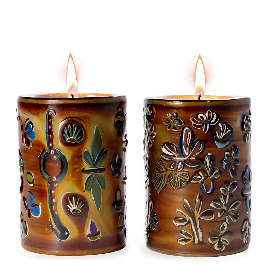 Pottery Candle Holders Png Mjp PNG Image