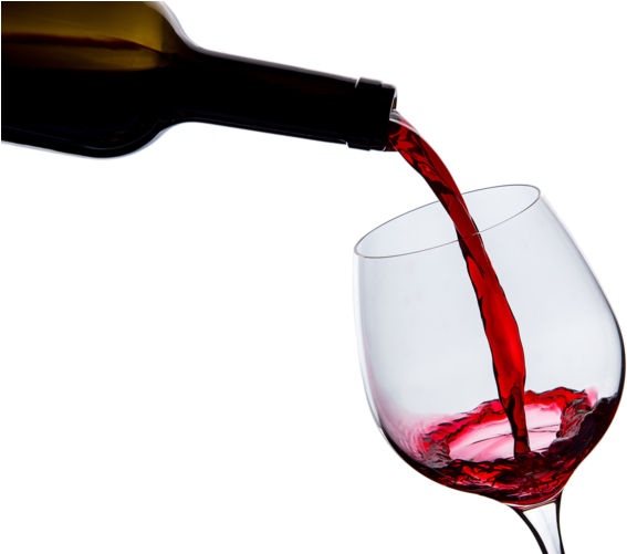 Pouring Red Wine Into Glass PNG Image