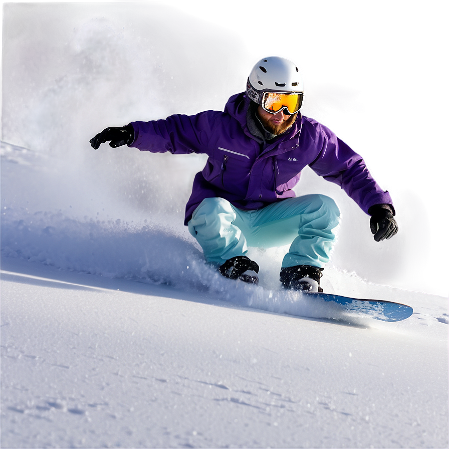 Powder Snowboarding Png Wha54 PNG Image