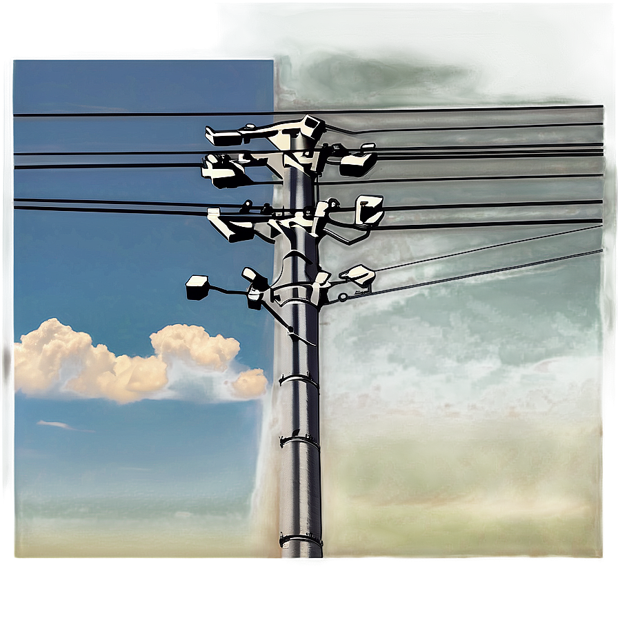 Power Lines Against Sky Png Xsw PNG Image