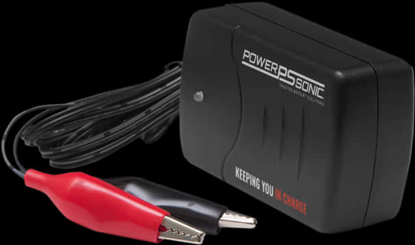 Power Sonic Battery Charger Black Background PNG Image