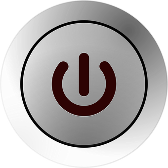 Power Symbol Button Graphic PNG Image