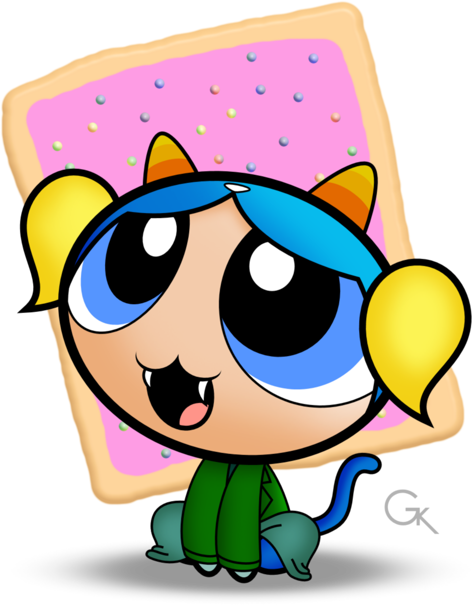 Powerpuff Girls Bubbles Cat Costume PNG Image