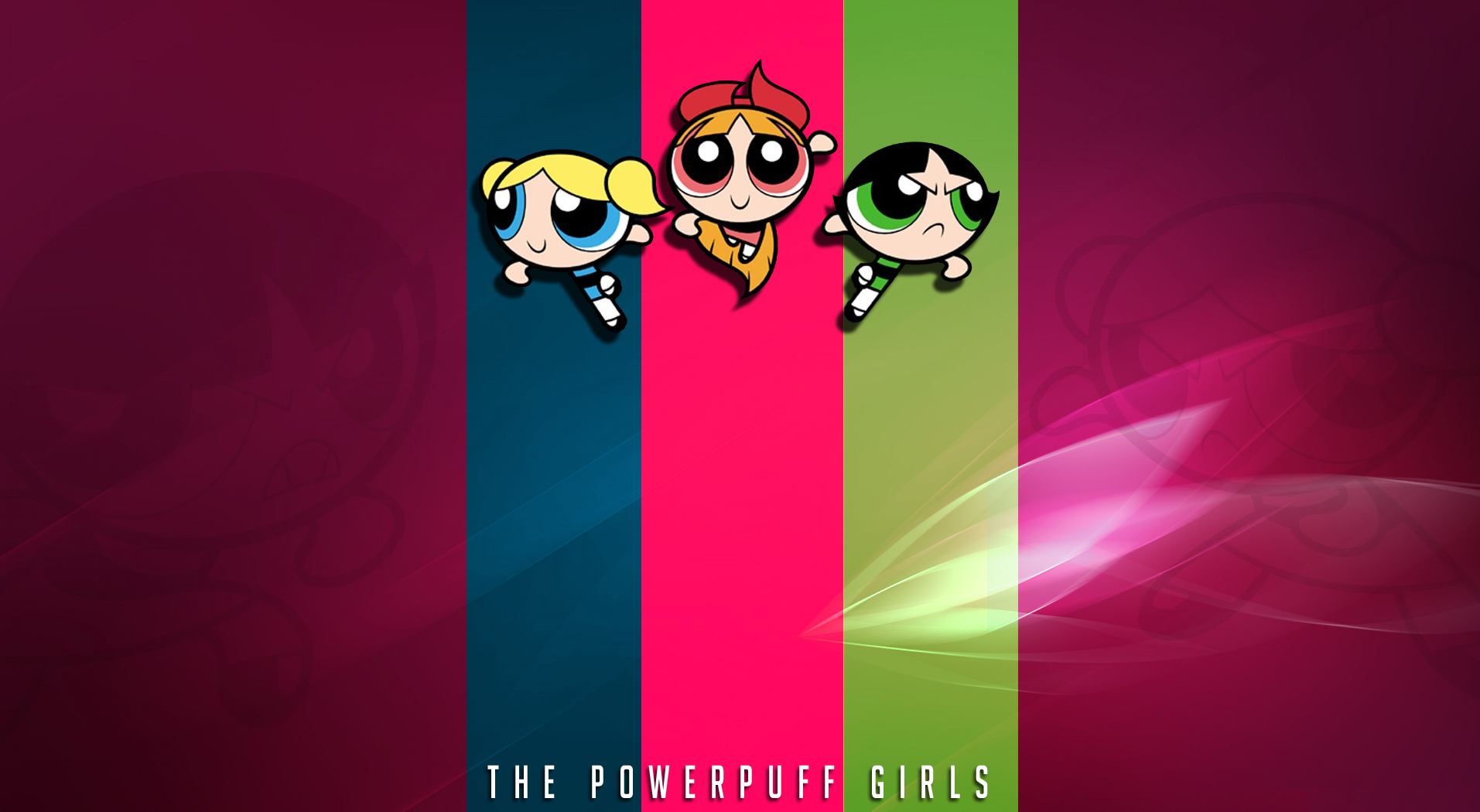 Powerpuff Girls Team Wallpaper PNG Image