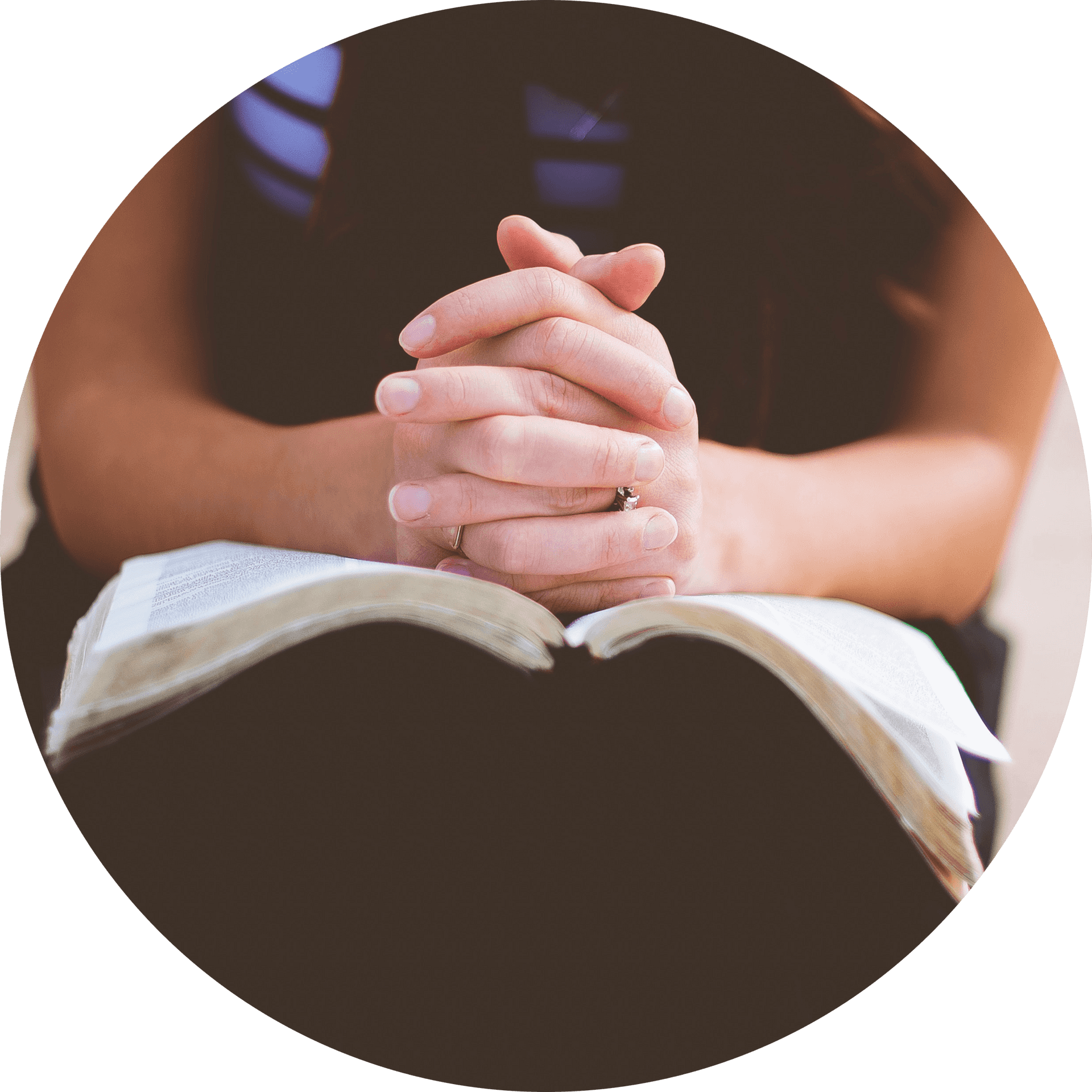 Prayer Handson Bible PNG Image