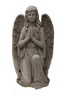 Praying Angel Statue PNG Image