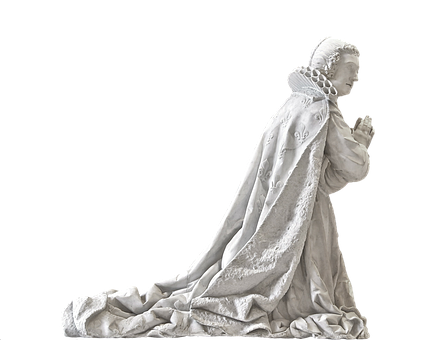 Praying Figure Statue Sculpture PNG Image