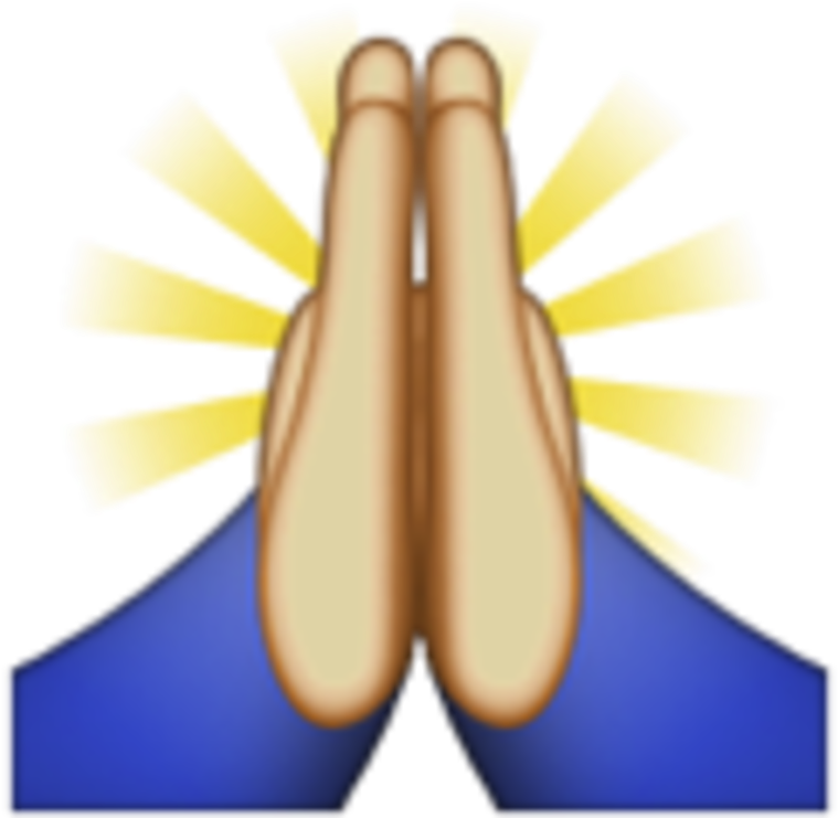 Praying Hands Emoji Illustration PNG Image