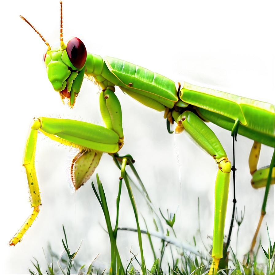 Praying Mantis In Grass Png Ooi34 PNG Image