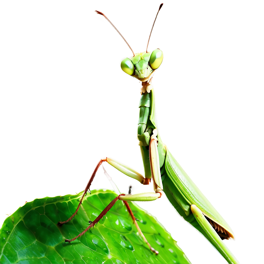 Praying Mantis On Leaf Png 06122024 PNG Image