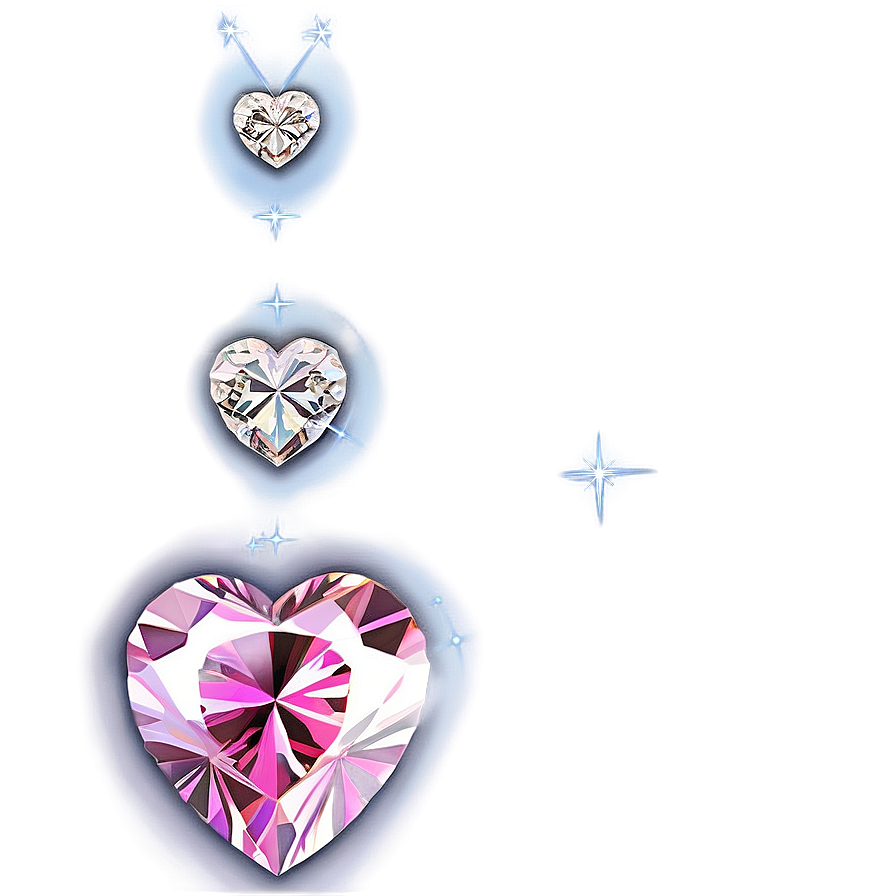 Precious Pink Heart Diamond Png Ewc PNG Image