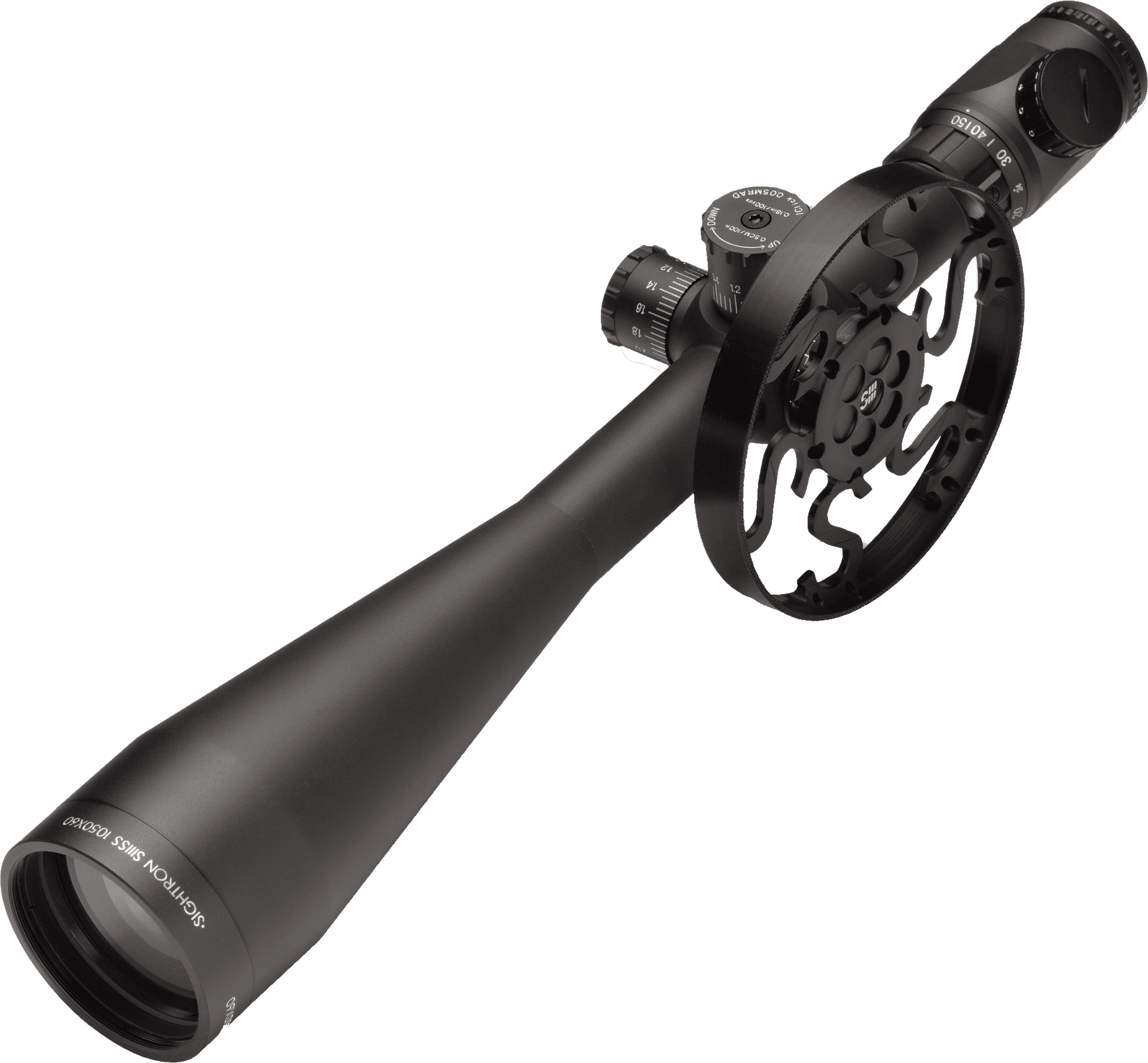 Precision Rifle Scope Isolated PNG Image