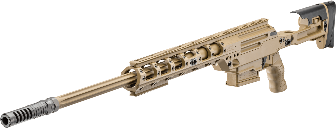 Precision Sniper Rifle Desert Camouflage PNG Image