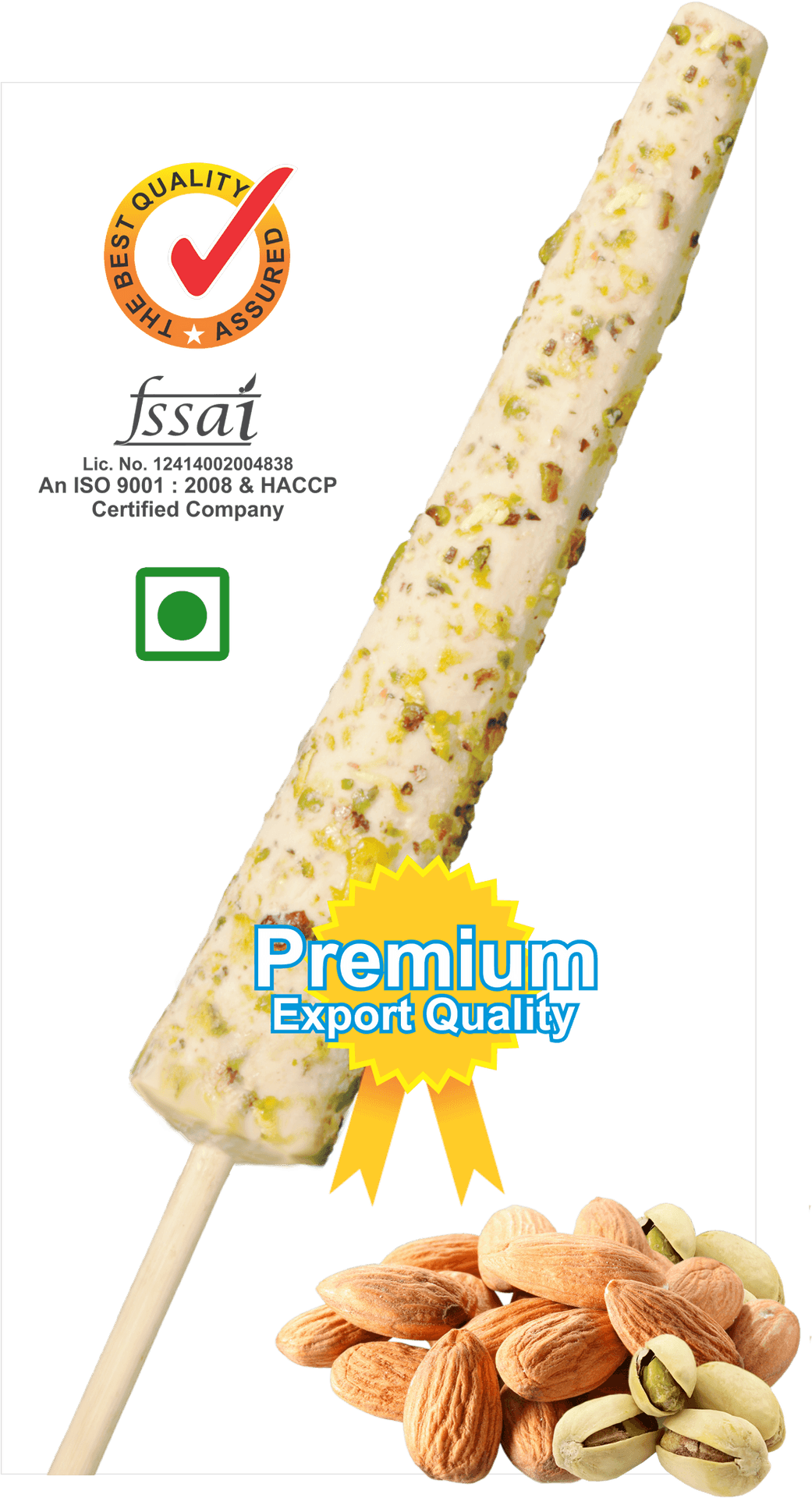 Premium Quality Kulfi Stick PNG Image