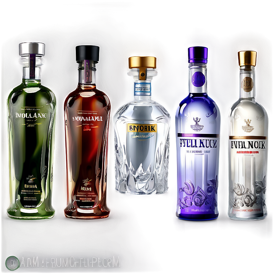 Premium Vodka Bottle Png Akp92 PNG Image