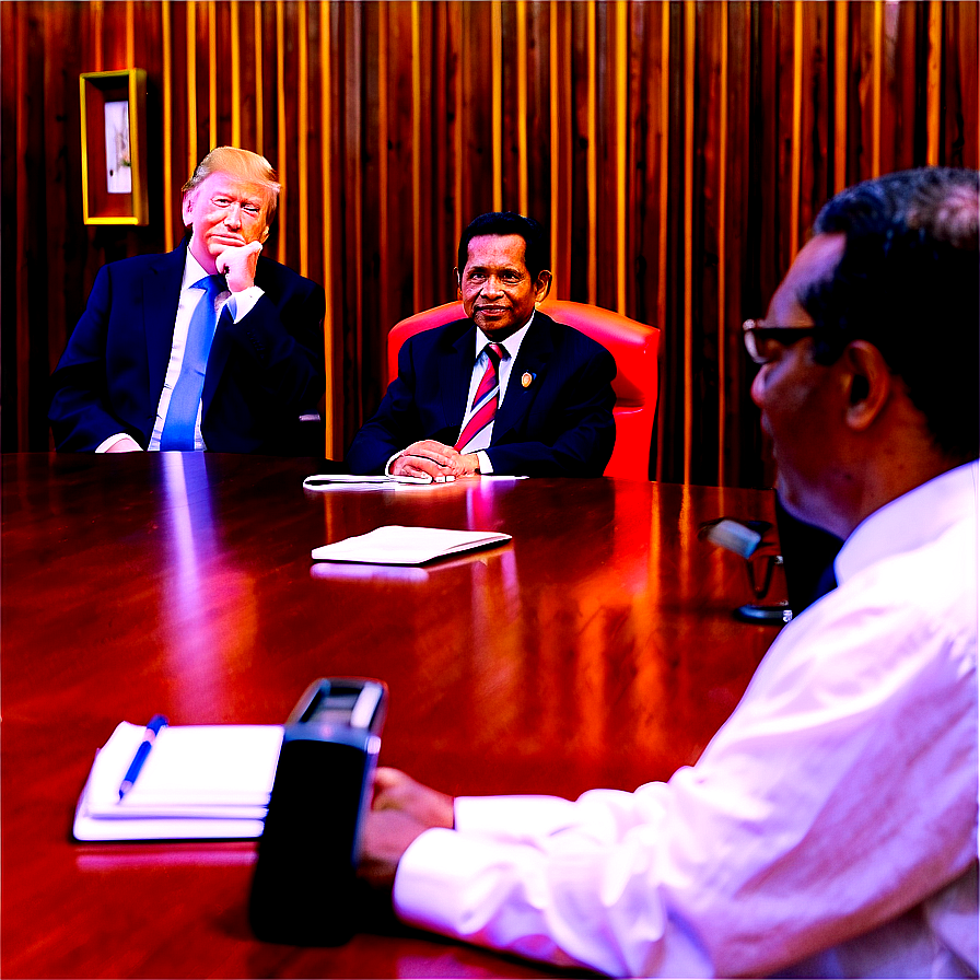 President In Cabinet Meeting Png 06132024 PNG Image