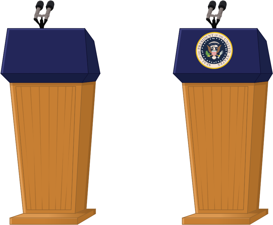 Presidential Podiums Vector Illustration PNG Image