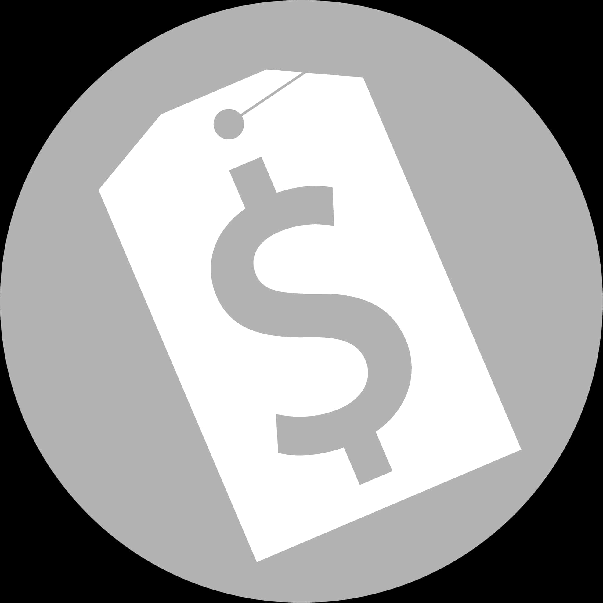 Price Tag Icon Gray Background PNG Image