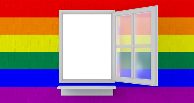 Pride Colored Backgroundwith Open Window PNG Image