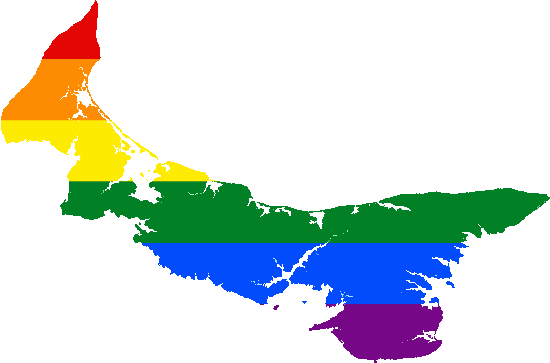 Pride Colored Mapof Ontario PNG Image