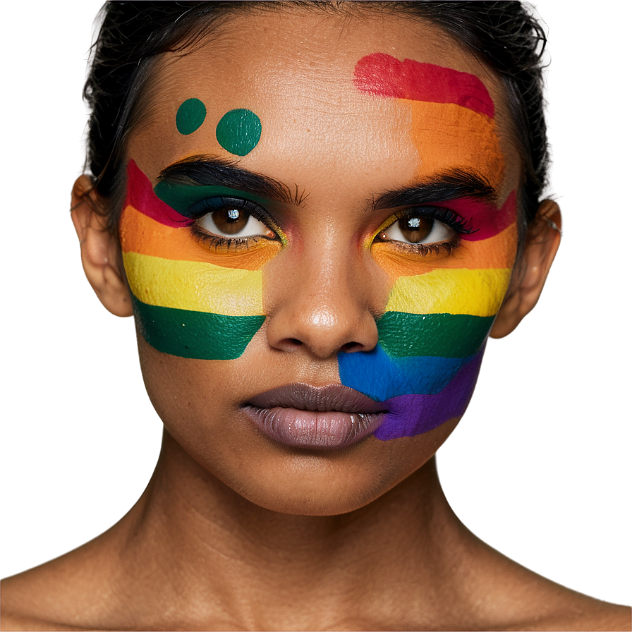 Pride Face Paint Png Sca PNG Image