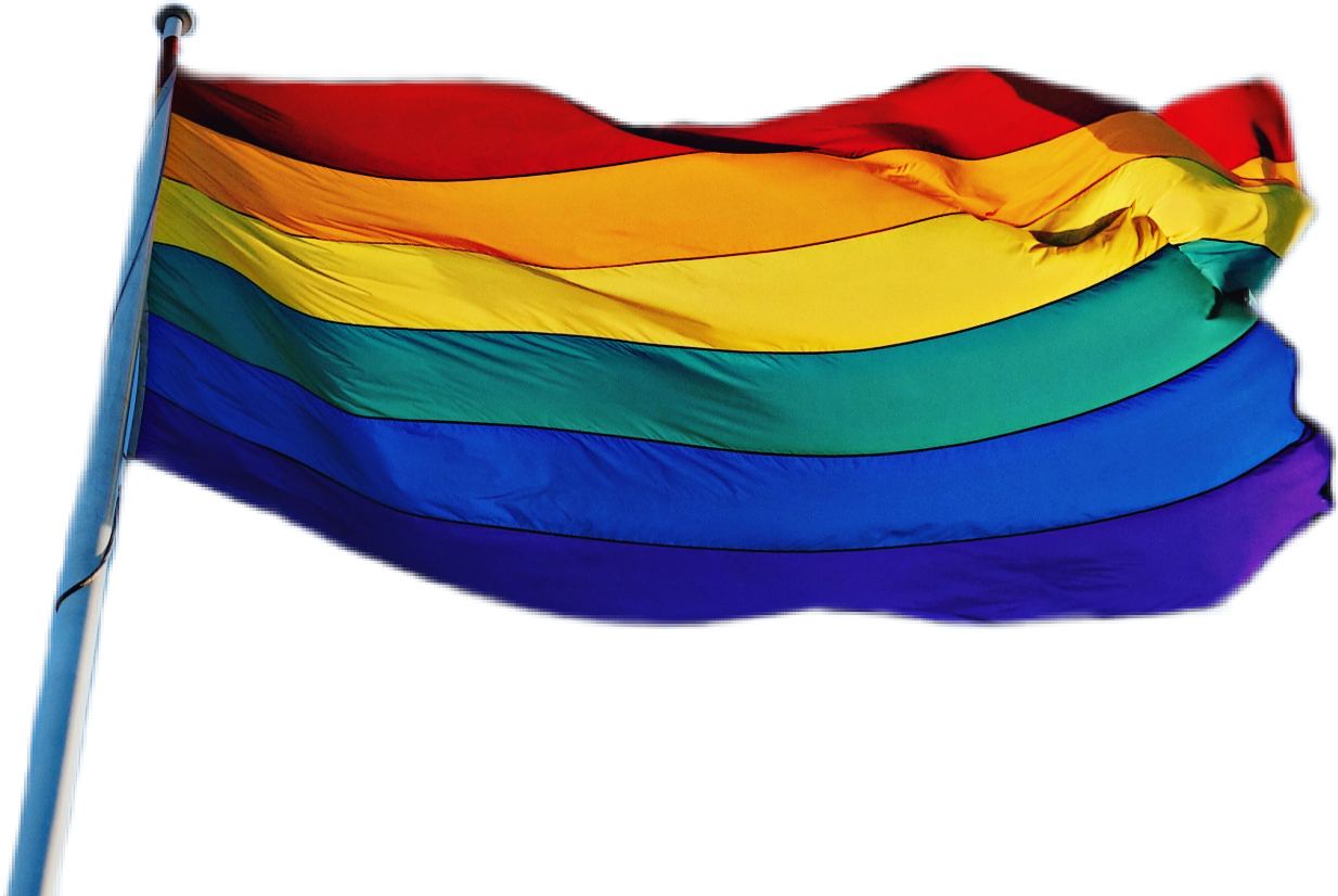 Pride Flag Waving PNG Image