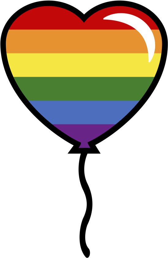 Pride Heart Balloon Graphic PNG Image