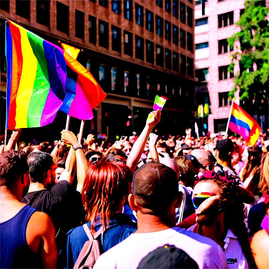 Pride March Crowds Png 40 PNG Image