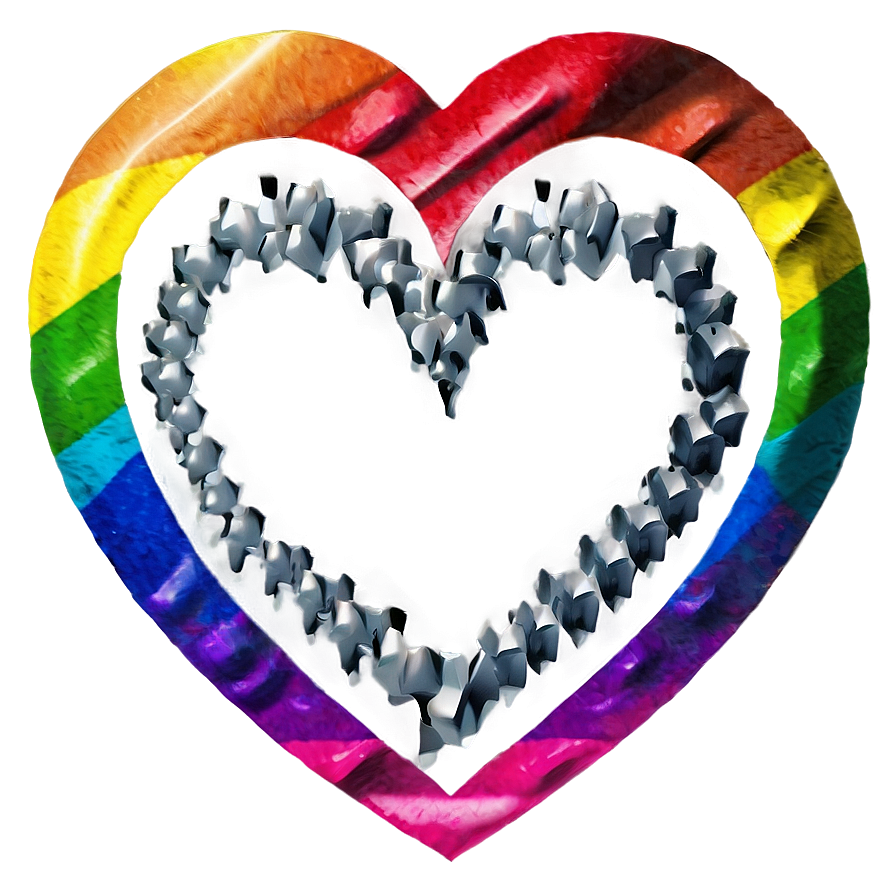 Pride Rainbow Heart Png 06252024 PNG Image