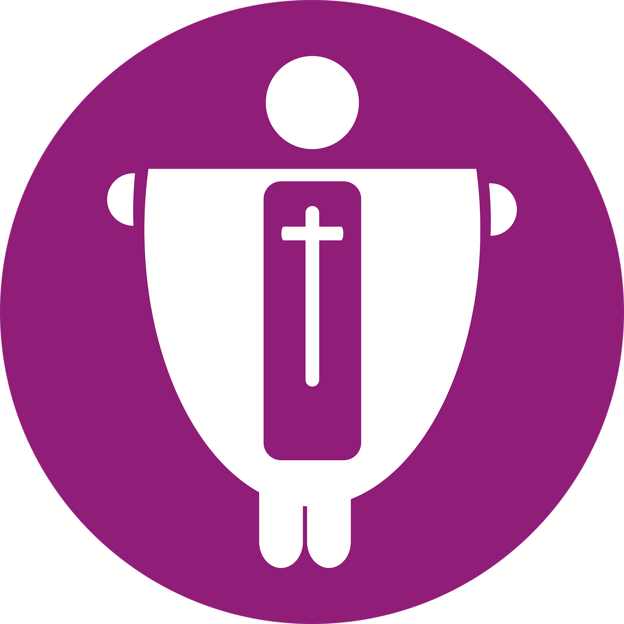 Priest Icon Purple Background PNG Image