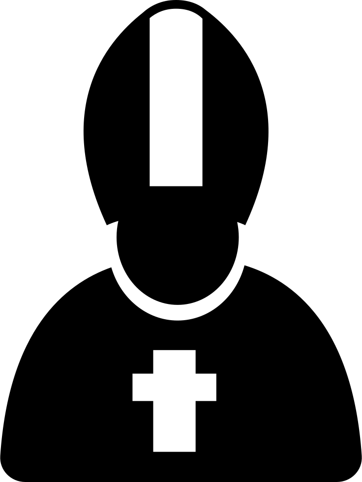 Priest Icon Silhouette PNG Image