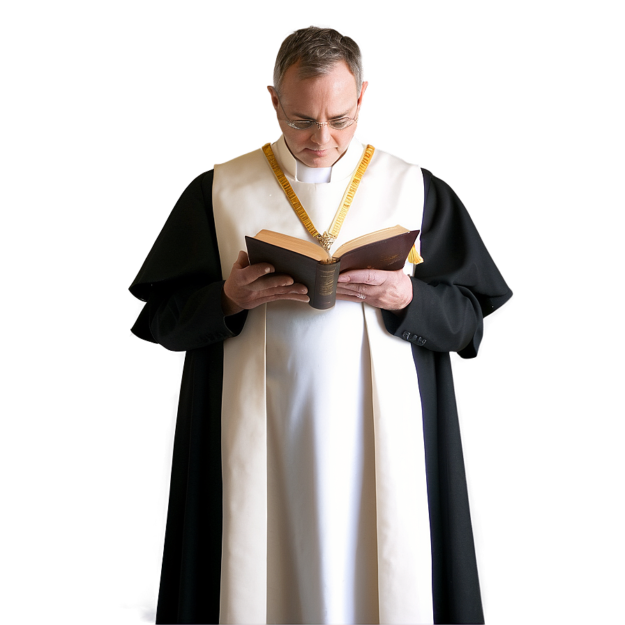 Priest Reading Bible Png Jue PNG Image