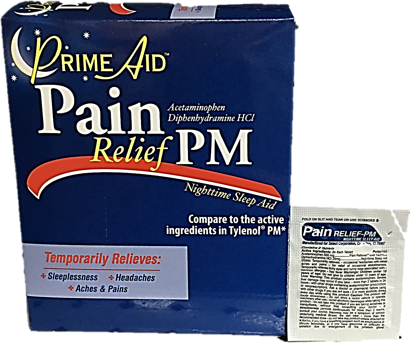 Prime Aid Pain Relief P M Box PNG Image