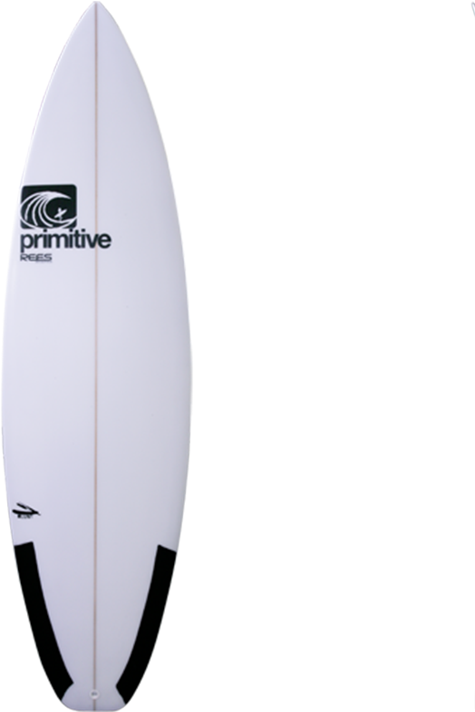 Primitive Logo White Surfboard PNG Image