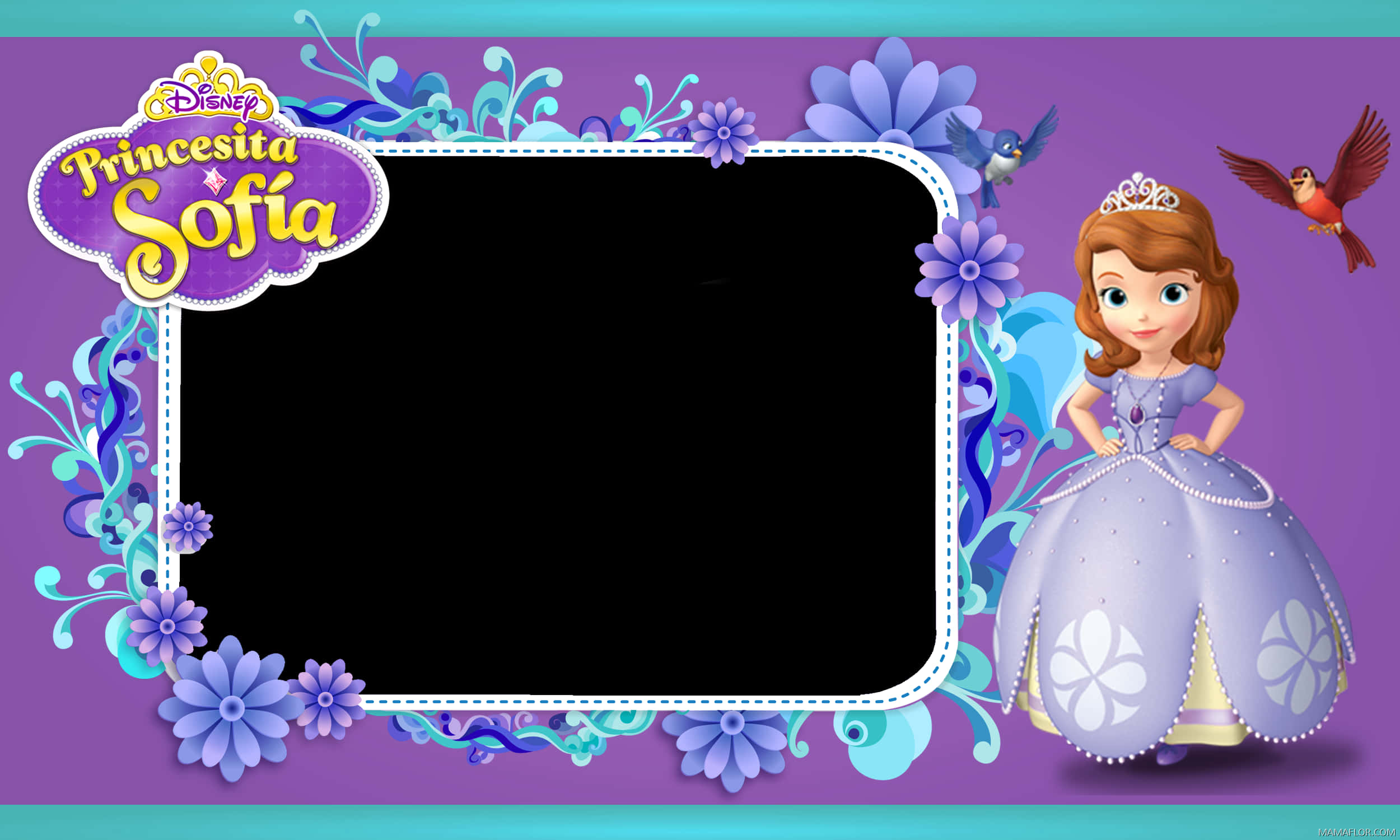 Princesita Sofia Frame Design PNG Image